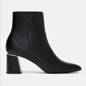 Zara Healed Ankle Boot with Metal Detail